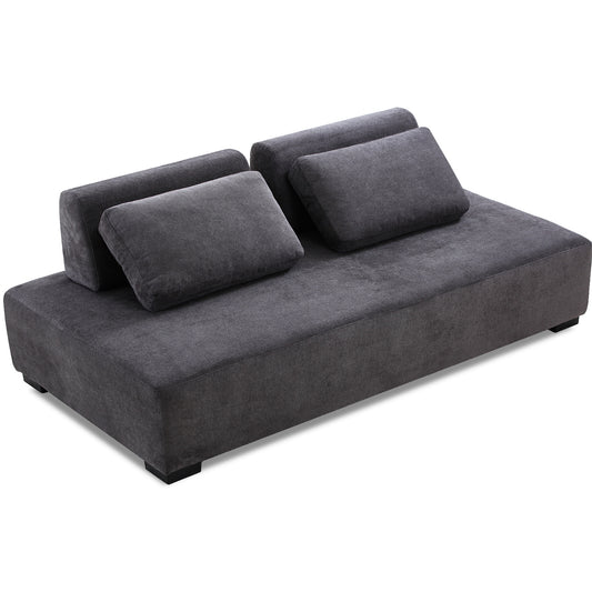 Lyromix 85'' Upholstered Sofa with Multi-Directional Modular Pillow, Loveseat for Living Room, Modern Couch for Bedroom