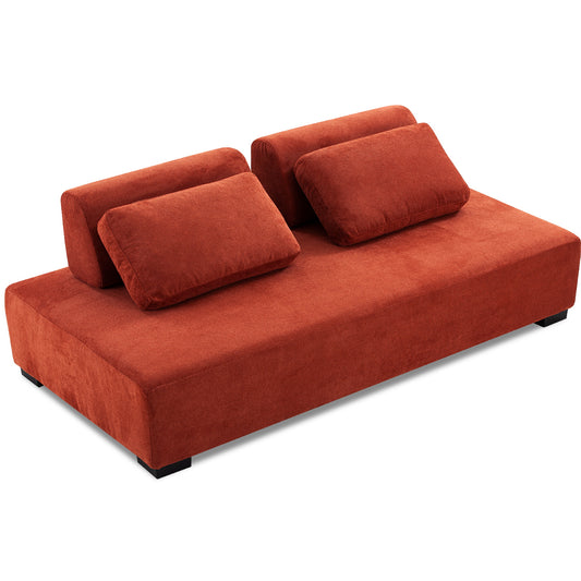 Lyromix 85'' Upholstered Sofa with Multi-Directional Modular Pillow, Loveseat for Living Room, Modern Couch for Bedroom