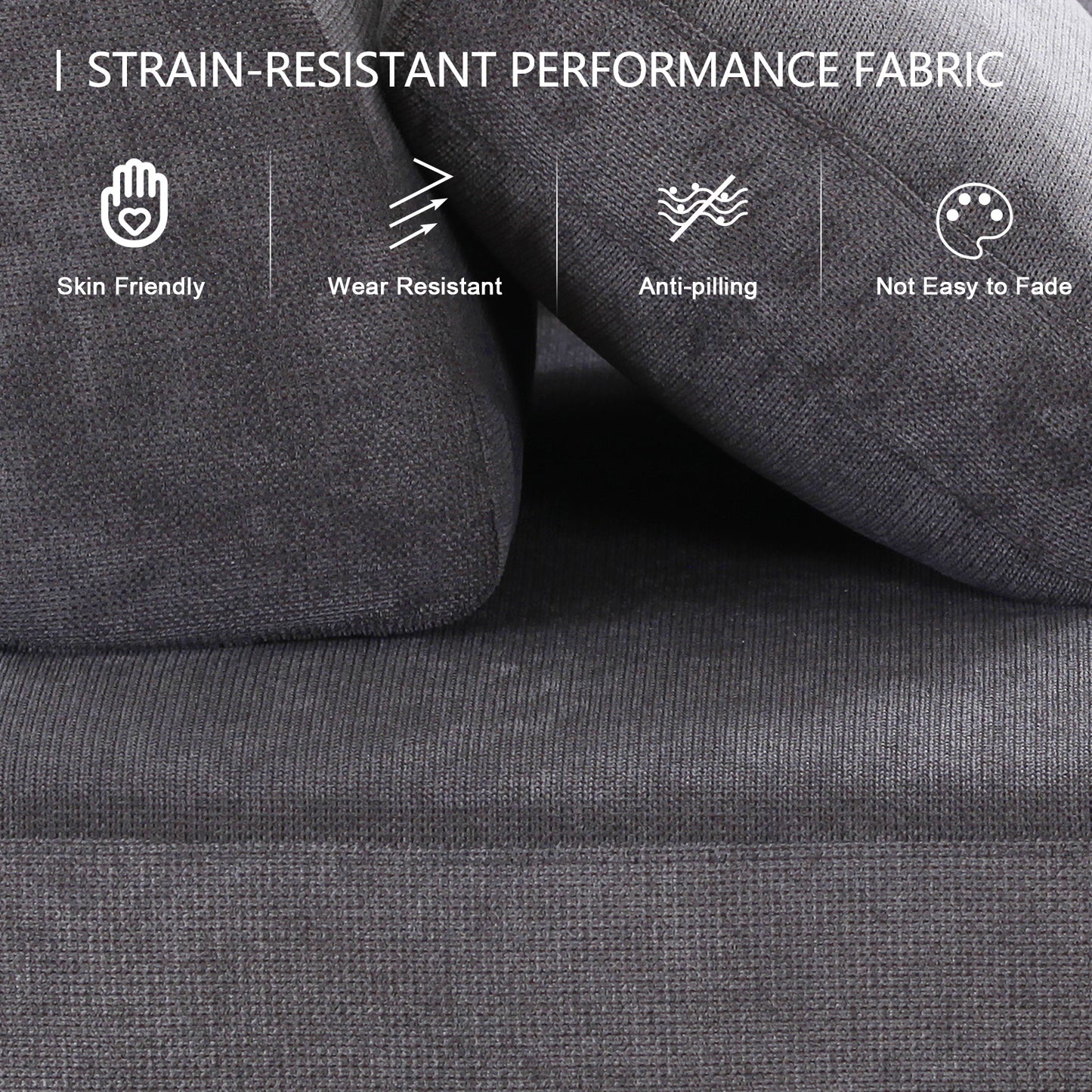 Lyromix 85'' Upholstered Sofa with Multi-Directional Modular Pillow, Loveseat for Living Room, Modern Couch for Bedroom