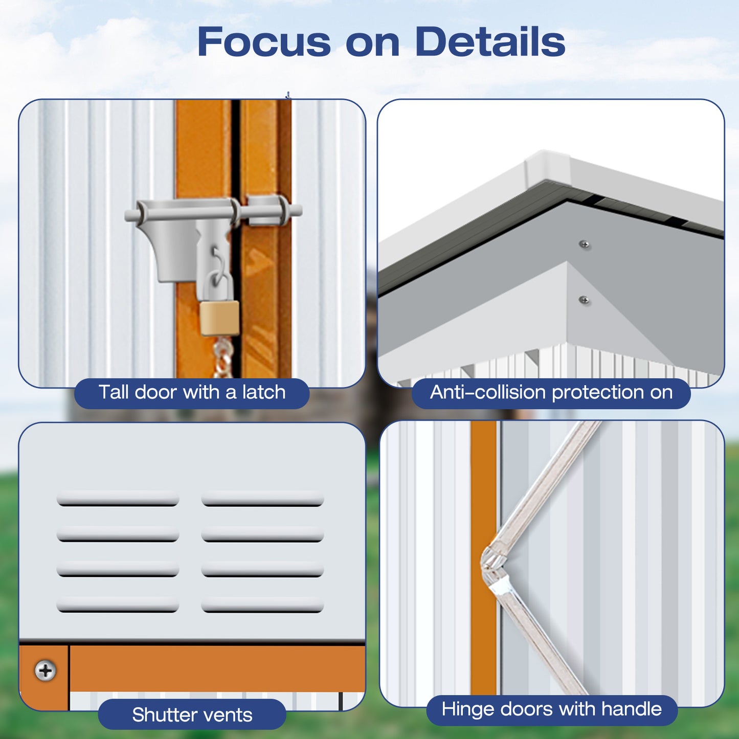 Lyromix Metal Outdoor Storage Shed with Door & Lock, Waterproof Garden Storage Tool Shed with Base Frame for Backyard Patio