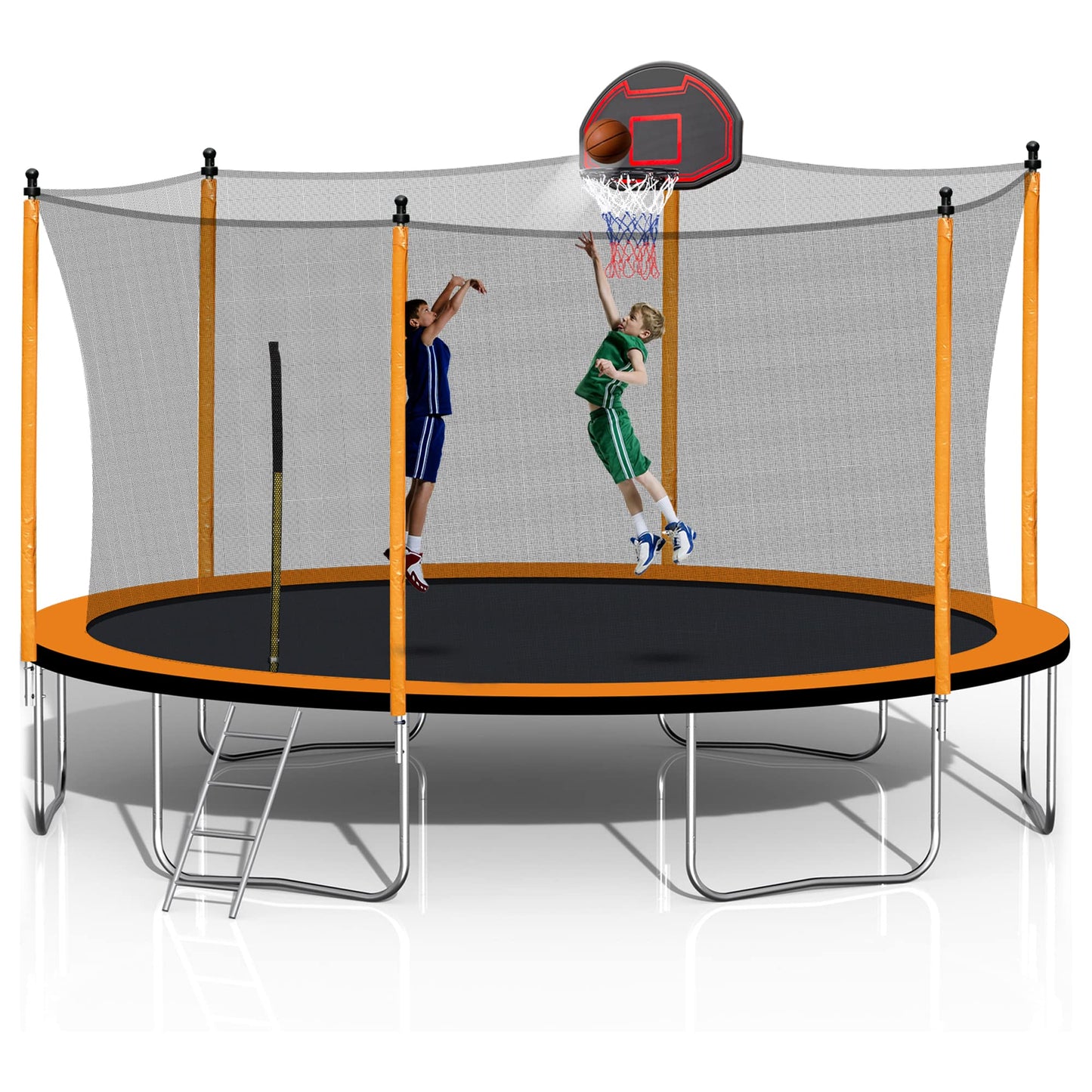 15FT Outdoor Trampoline with Safety Enclosure Net