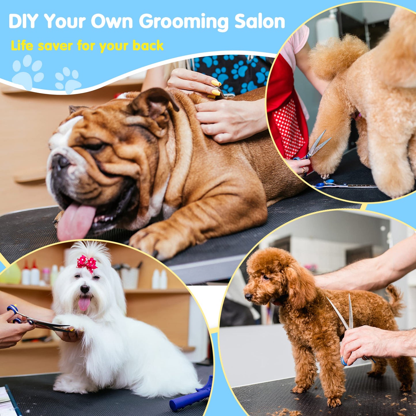 46'' Adjustable Pet Grooming Table Foldable Dog Grooming Station