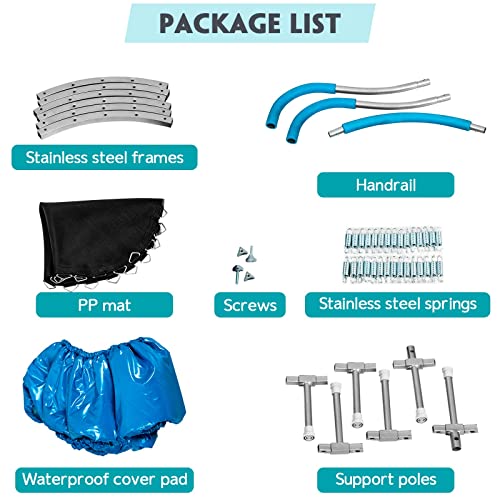 Lyromix 36-Inch Kids Trampoline with Handle - Indoor Mini Tranpoline for Toddlers, Small Fitness Rebounder for Indoor and Outdoor Use