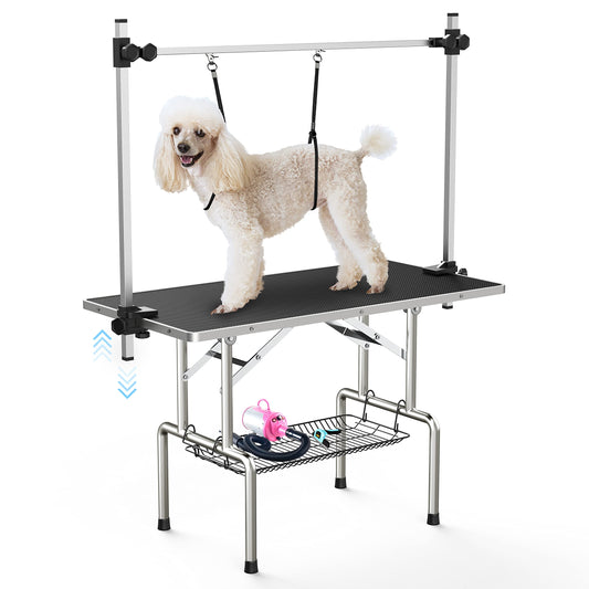 46'' Adjustable Pet Grooming Table Foldable Dog Grooming Station