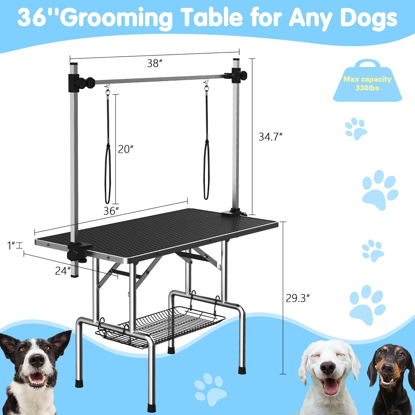 36 46inch Pet Large Foldable Dog Grooming Table